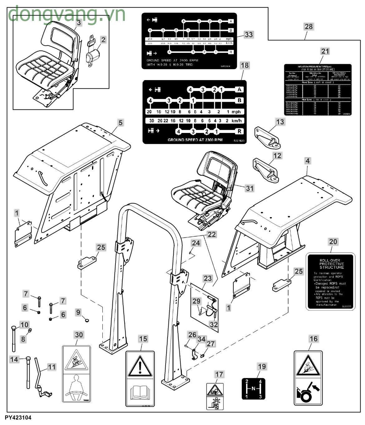 ROPS Installation Kit - ST725944